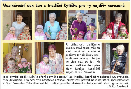 Mezinárodní den žen a tradiční kytička pro ty nejdřív narozené